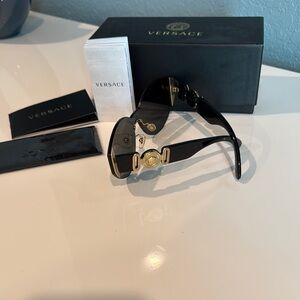 Versace Black and Gold Sunglasses